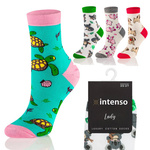 4x Frauensocken bunt und lustig Intenso 433