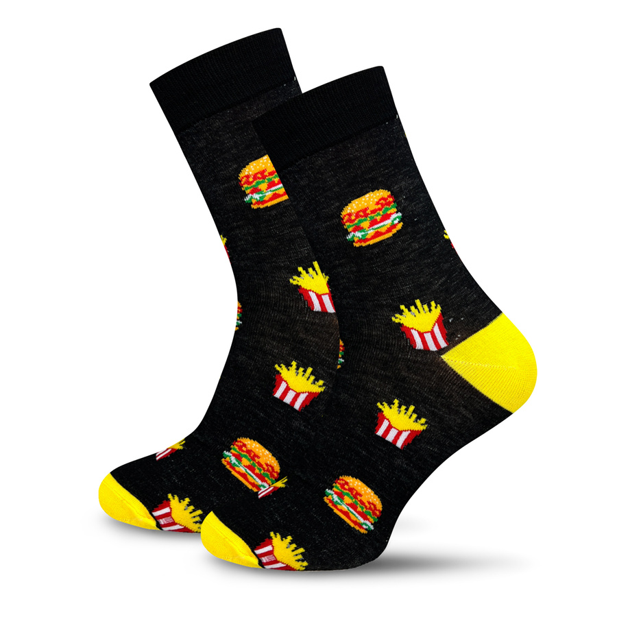 5X Kolorowe skarpetki męskie Fast Food