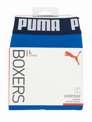 Herren Boxershorts 2er Pack Puma Comfort Stretch Blau/Grün