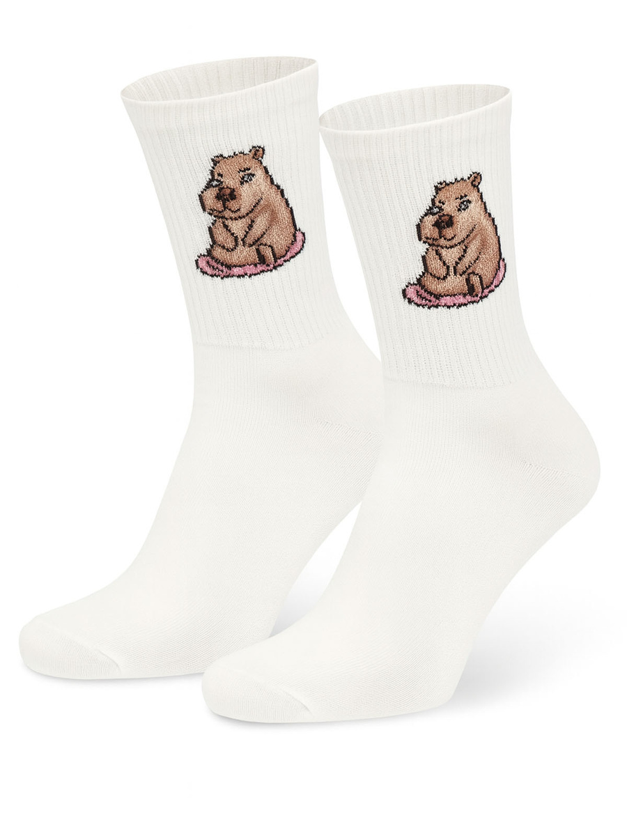 Women's Sitting Capybara Socks 0200