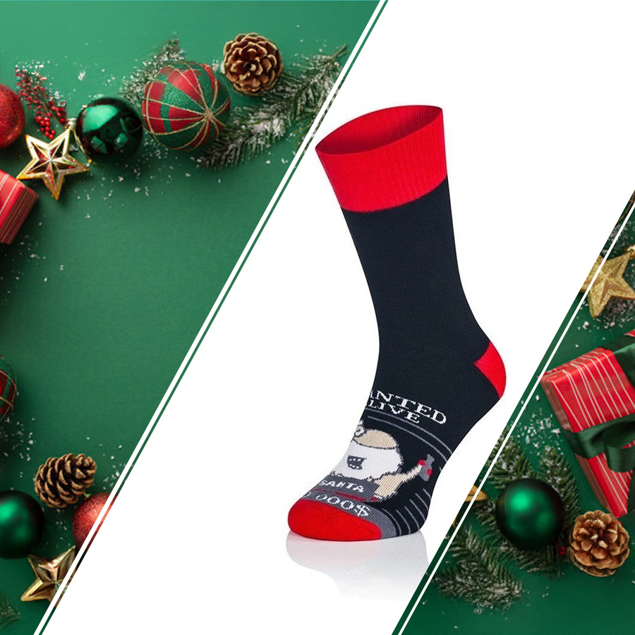 Ciepłe kolorowe skarpety ŚWIĄTECZNE Frotte Intenso