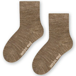 Kunstsocken aus Merinowolle. 130 GE010 melange beige