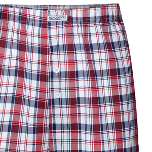 Henderson Herren Boxershorts Classic – 100% Baumwolle, Komfortabler Schnitt, Elastischer Bund, Knopfleiste, Geometrisches Muster, Vielseitige Farben, Herbst/Winter Kollektion, Grau, Größe: K318, 4er Pack