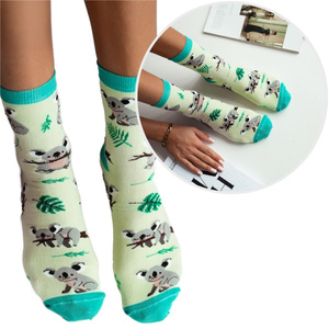 Koala Bären Damen Socken, Farbe Gelb, Größe 37-41