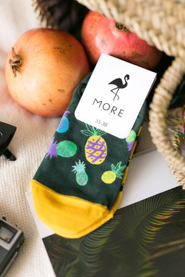 Damen/Herren farbige Füße Ananas Mehr Mode