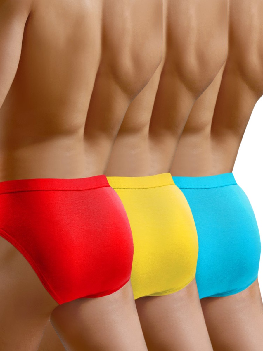 Herrenslips SM03 Blau Gelb Rot