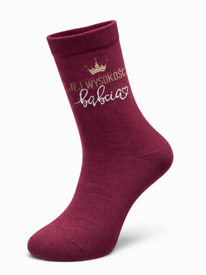 Damen Socken Serie Großeltern Bordeaux