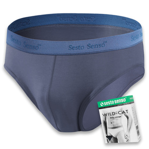 Sesto Senso Herren Baumwoll Slips Set – Bequeme Sportunterwäsche, 95% Baumwolle, 5% Elastan, Anatomic Fit, Nicht Einengend, Verschiedene Farben: Weiß, Schwarz, Rot, Blau, 4er Pack, Ideal für Aktive Männer