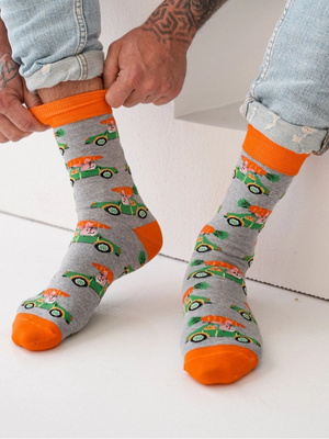 Herrensocken Kaninchen und Karotten