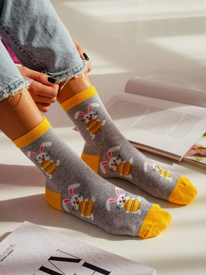 Damen Socken Wzorzyste 200 Hellmeliert