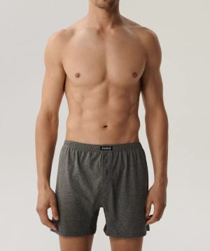 Lockere Herren-Boxershorts 2BMB-003 Grau/Schwarz