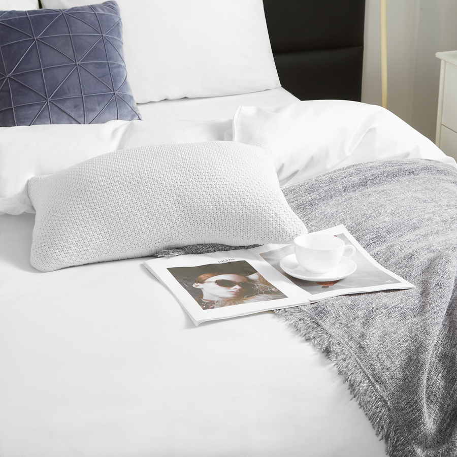 Bettwäsche Satiniert Weiß