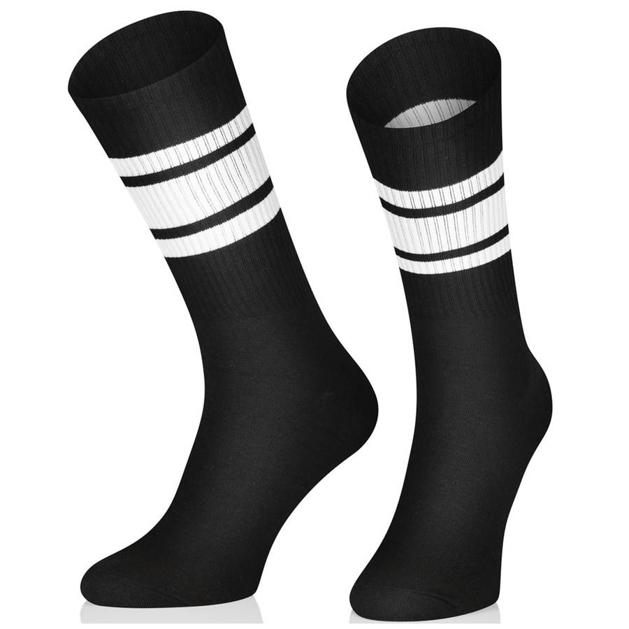 Super Retro Socken mit Aufschrift lang in 3 Streifen