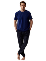 Herren-Schlafanzug Serie nmp-388 Blau/Grau