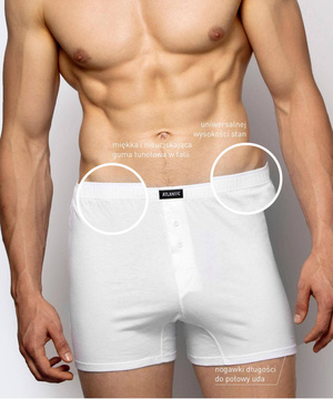 Lockere Herren-Boxershorts Serie 2BMB-003 Weiß