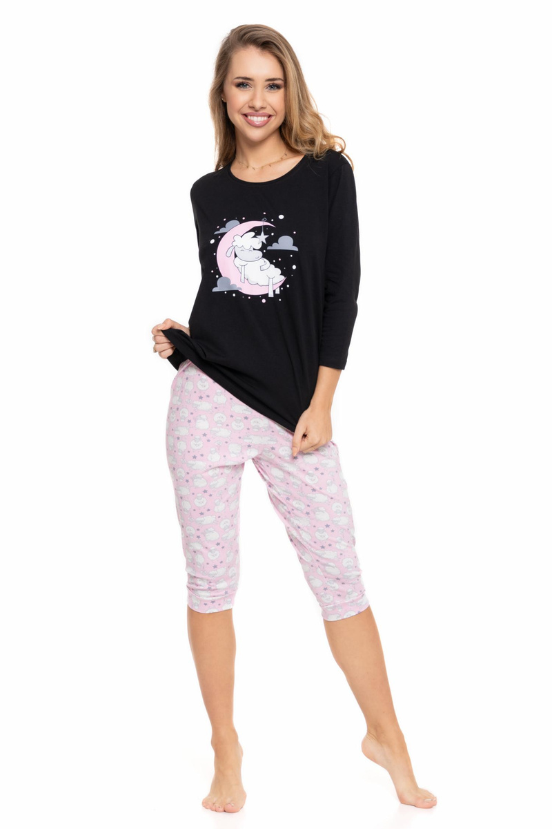 Damen-Pyjama PDD4400 Schwarz