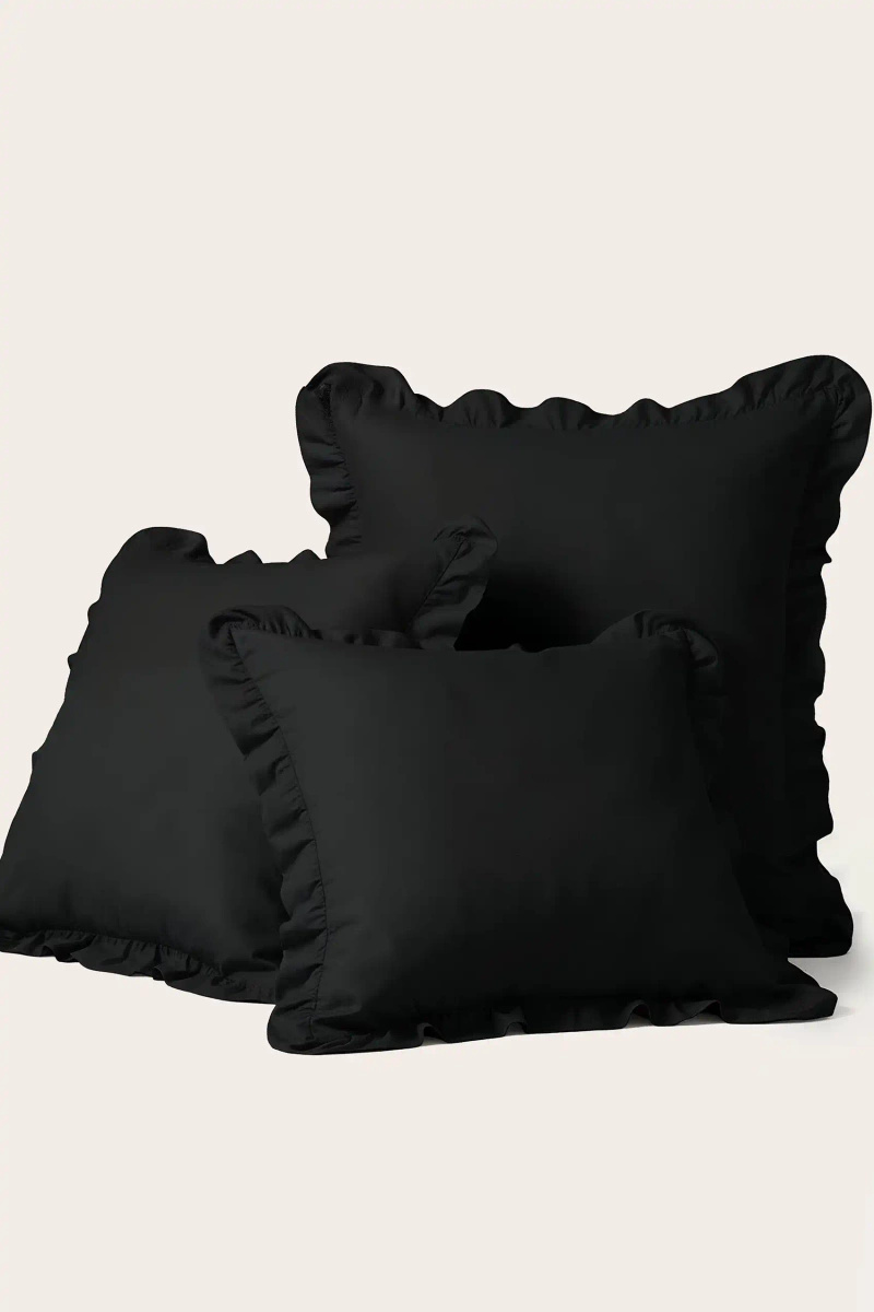 Cushion Ruffy Premium Black