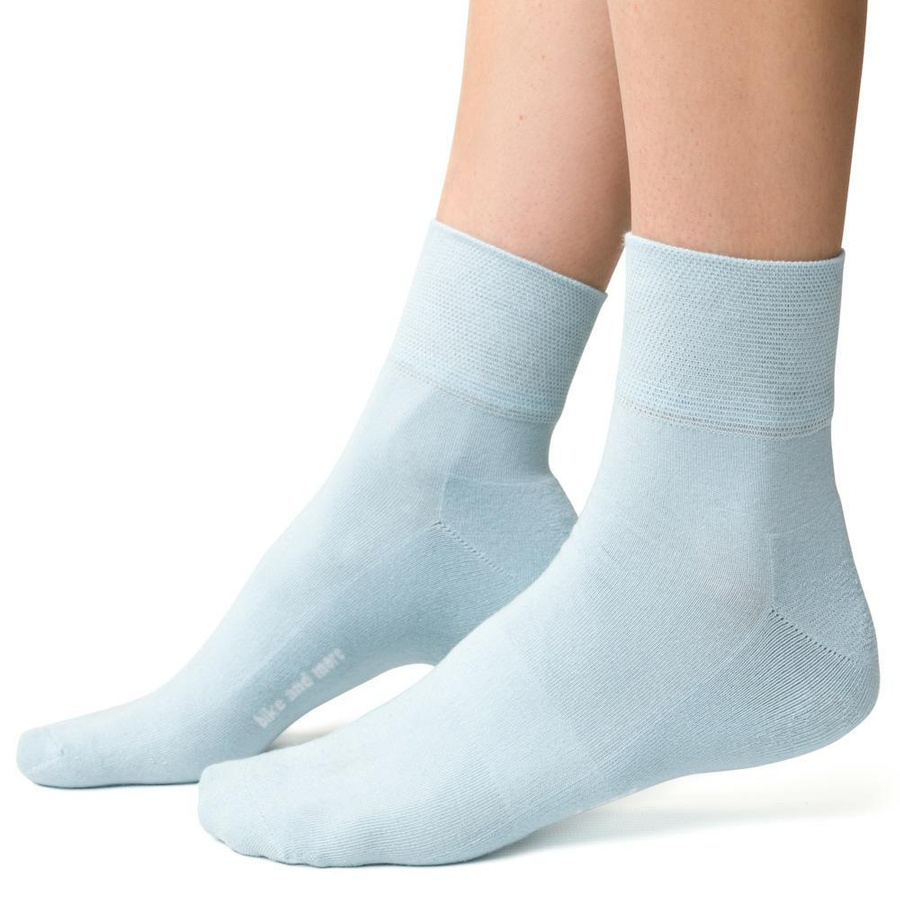 Sportsocken Halb-Frottee Hellblau Blau
