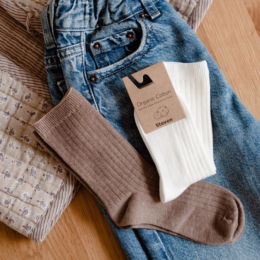 Striped socks in organic cotton