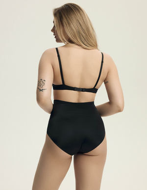 Sutien push up negru mătăsos