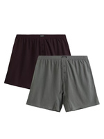 Lockere Herren-Boxershorts 2mbx-054 Khaki und Rot