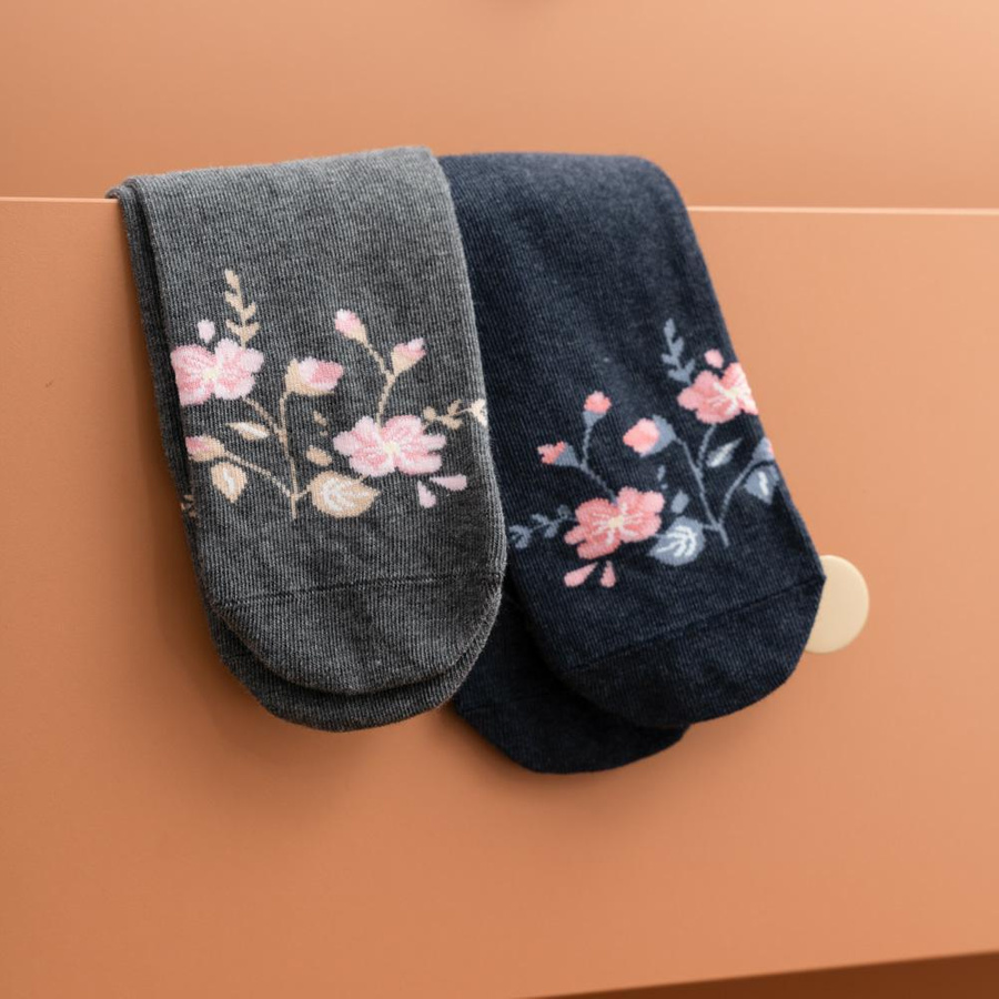 Damensocken Serie Gemustert Grau