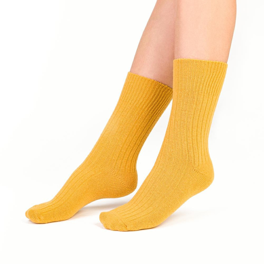 Socken Wollserie Gelb