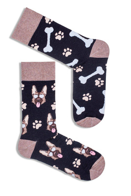 Socken Herren Serie Deutsche Schäferhunde und Knochen