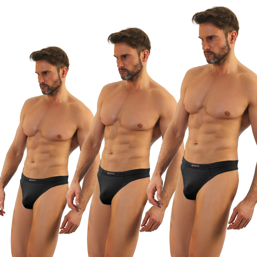 3x Stringi męskie z delikatnego MICROMODALU COMIX Sesto Senso