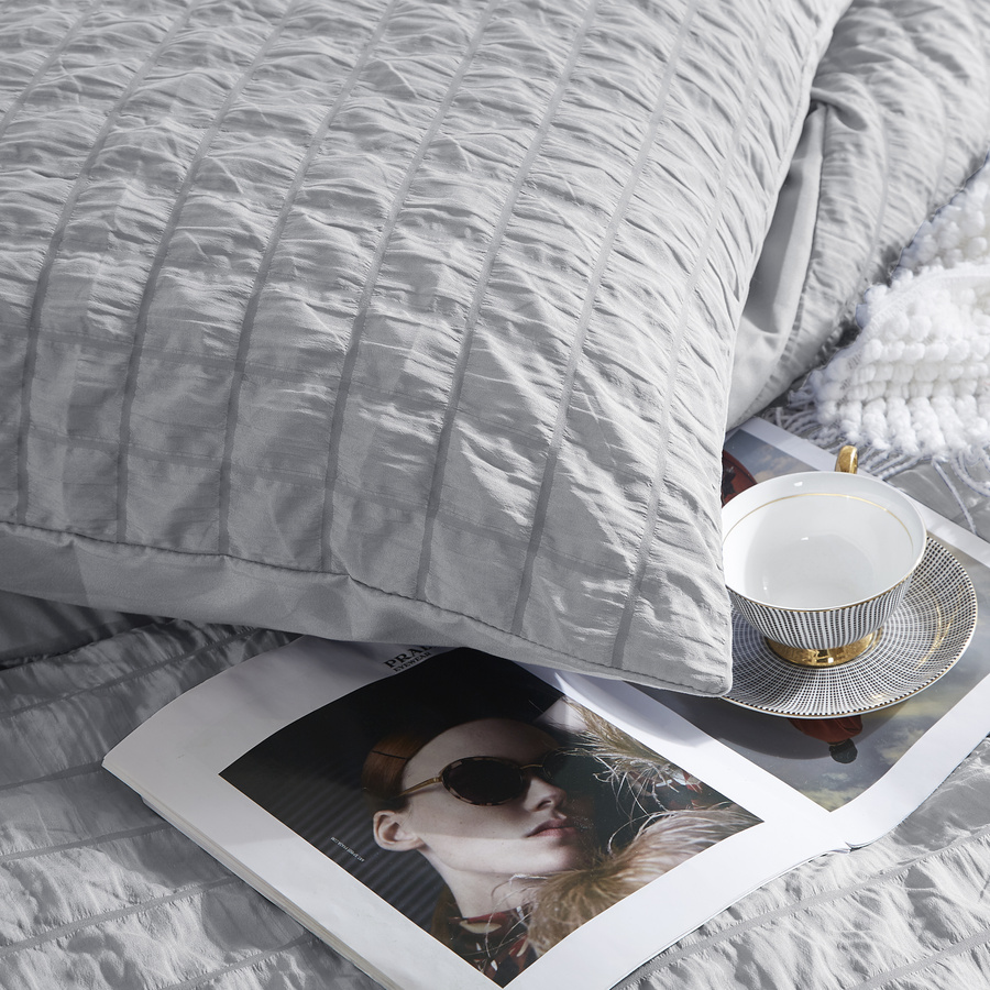 Bettwäsche Creasy Grau