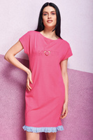 Nachthemd Oxksana Rosa mit Rüschen