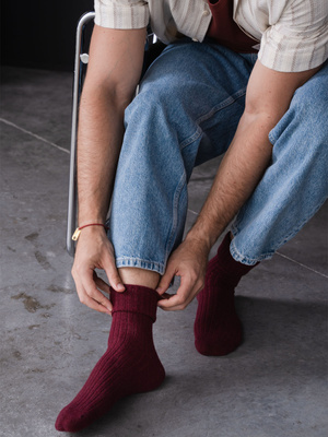 Socken Männer Serie Rot