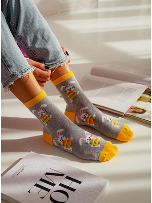 Damen Socken Wzorzyste 200 Hellmeliert