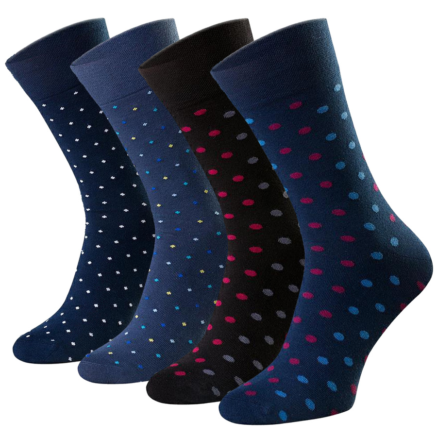 Anzugssocken mit Erbsenaufdruck Art.056 JC231 navy blau