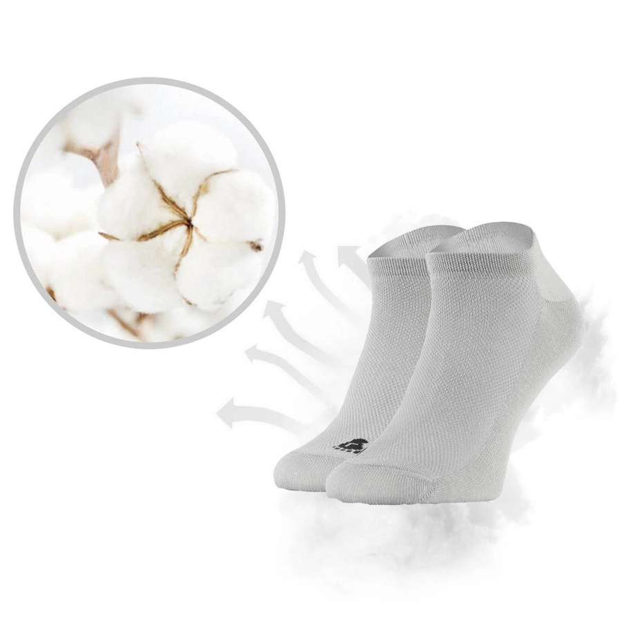 Sesto Senso Herren Sneakersocken Set – Bequeme Baumwollsocken, Atmungsaktiv mit Air Control, Anatomic Fit, Grau, 6er Pack – Ideal für den Alltag