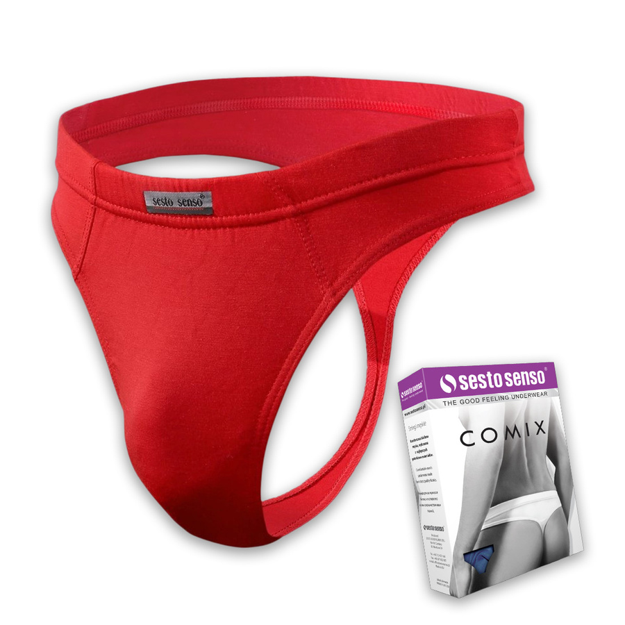 Herren-String STM02 Rot/Blau/Weiß