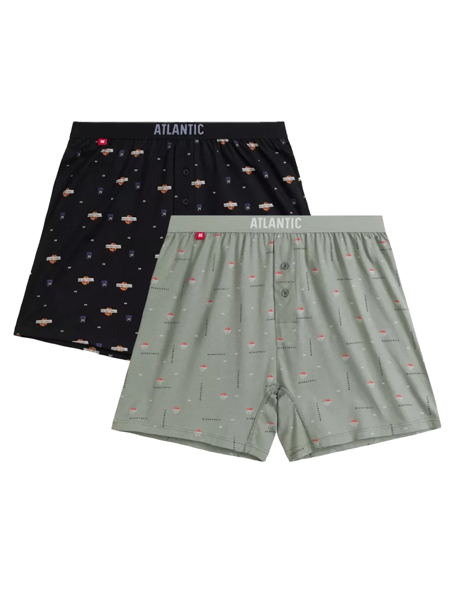 Boxershorts 2MBX-075 Grün Schwarz