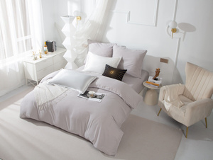 Bettwäsche Queen Grau Weiß