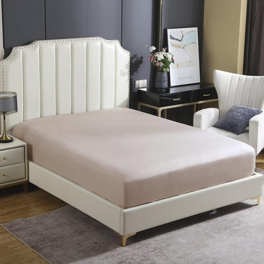 Spannbettlaken Kaschmirfarben Satin