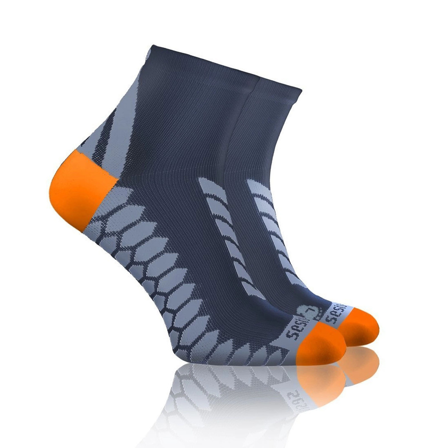 Kurze Kompressionssportsocken Serie Graphit