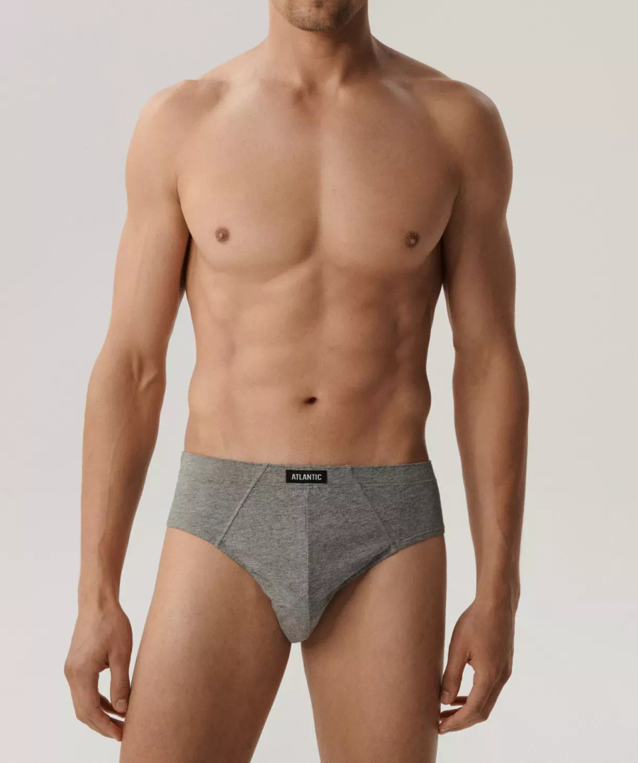 Herren-Slips Serie 3BMP-006 Grau/Schwarz/Weiß