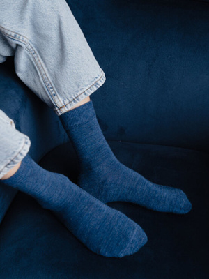 Halbfrottee-Socken aus Merinowolle für Kinder Art. 190