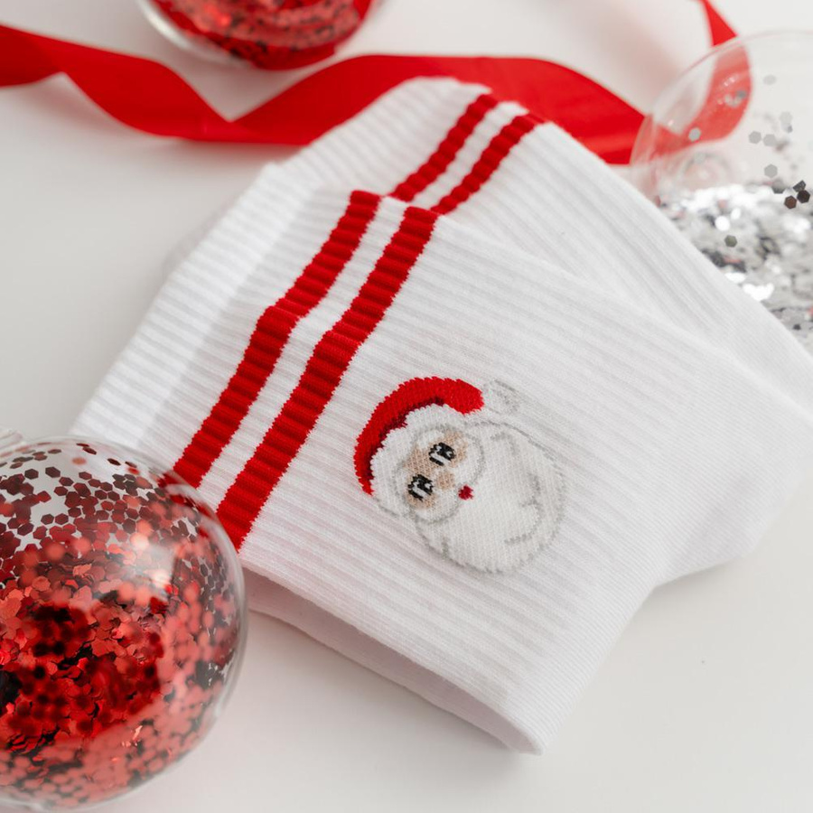 Socken Weihnachtsserie Weiß