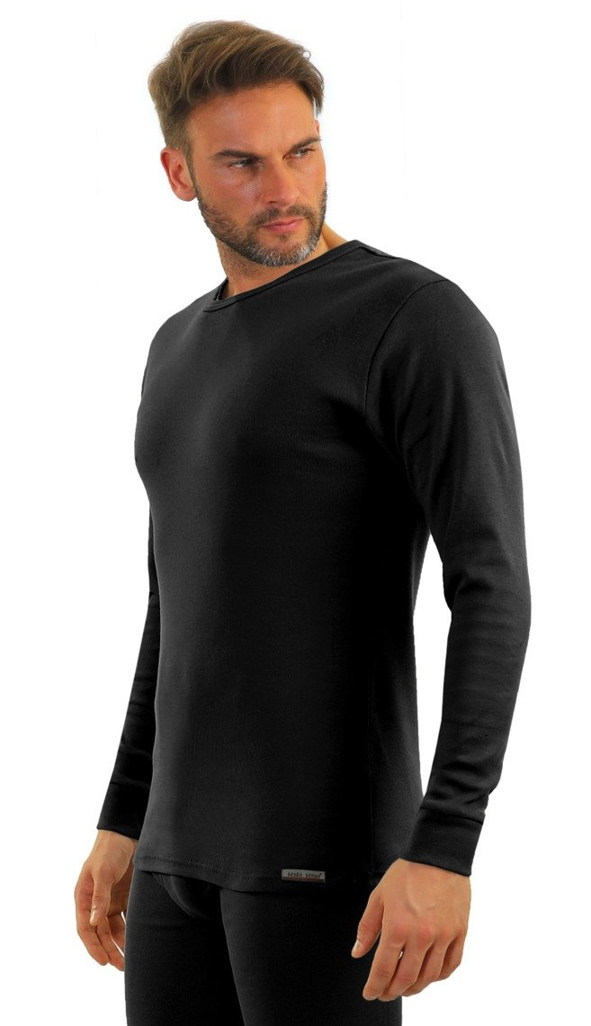 Tricou bărbătesc cu mânecă lungă Art. 111 Negru