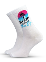 Herrensocken Go! Weiß mit Print