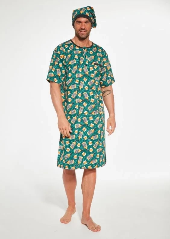 Nachtwäsche Herren Serie Nachtshirt 109 Blau