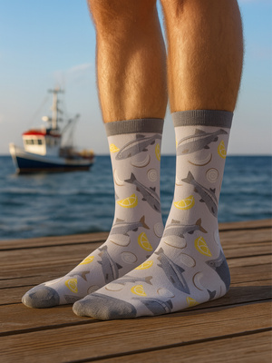 Damen-/Herren-Socken im Geschenkglas Pilzsuppe