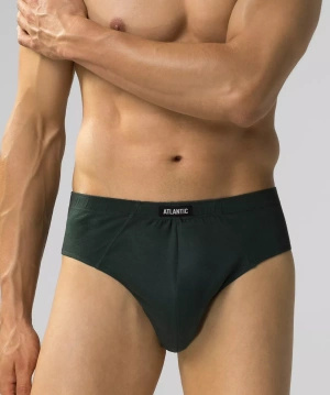 Atlantic Herren Baumwoll Slips Set – Sportlicher Schnitt, Atmungsaktiv, 5er Pack, Mix Farben: Schwarz, Grau, Grün, Braun, Bequem, Herbst/Winter 2025 Kollektion