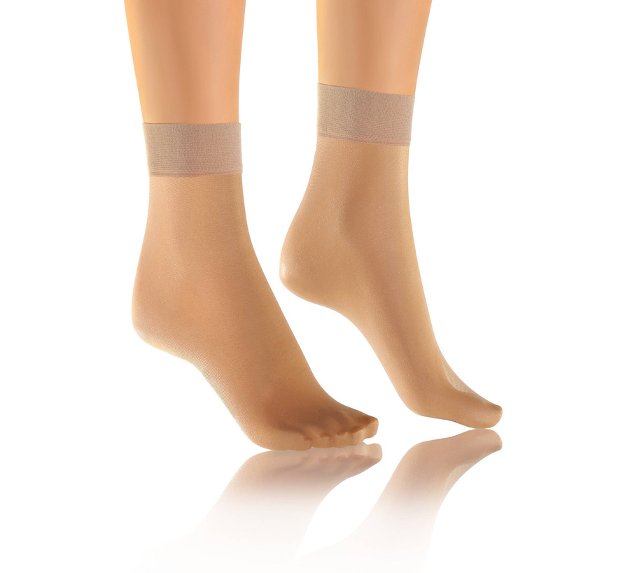 Sesto Senso Damen Skarpetki Rajstopowe Emi – Hochwertige, Strapazierfähige Strumpfsocken, Poliamid & Elastan, Komfortabler Bund, Ohne Verstärkung, Ideal für Offene Schuhe, One Size, Beige & Schwarz, 2er Pack