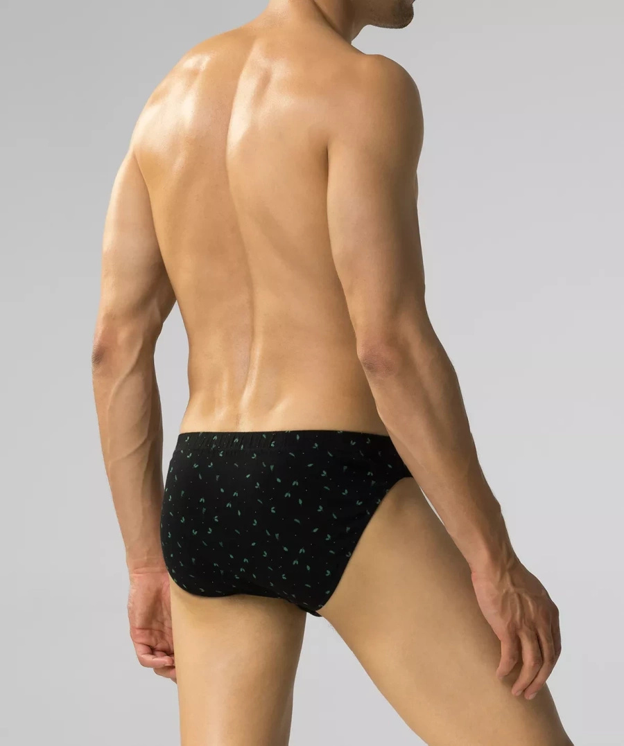 Atlantic Herren Baumwoll Slips Set – Sportlicher Schnitt, Atmungsaktiv, 3er Pack, Mix Muster, Schwarz/Grün, Weiche Innengummierung, Herbst/Winter Kollektion 2025